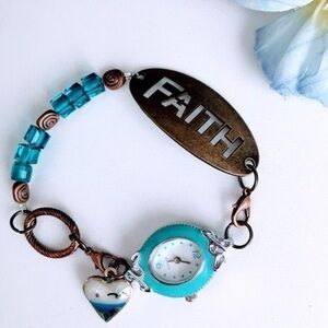 Faith Charm Bracelet Watch